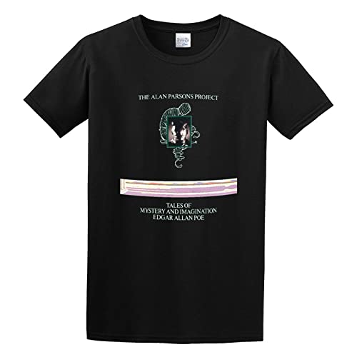 Men's The Alan Parsons Project Tales of Mystery and Imagination Edgar Allan Poe T-Shirt Black L von Ujoya