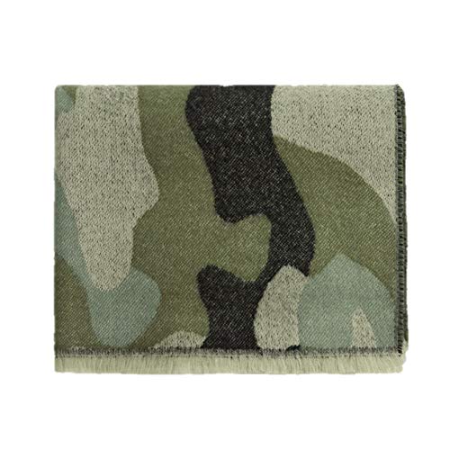 UK_Stone Weihnachten Geschenk Klassischer Camouflage Leopard Schal Damen Warmer Schal Großer Winterschal mit Quaste, camouflage, Size: 190*65cm von Xamic