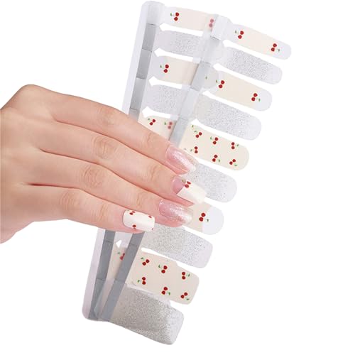 1 Blatt Full Wraps Nagelaufkleber Nagellackstreifen Aufkleber Glitzer Nagelkleber Art Aufkleber Für Frauen Mädchen von Ukbzxcmws