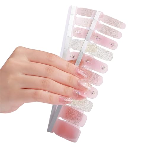 1 Blatt Full Wraps Nagelaufkleber Nagellackstreifen Aufkleber Glitzer Nagelkleber Art Aufkleber Für Frauen Mädchen von Ukbzxcmws