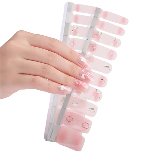 1 Blatt Full Wraps Nagelaufkleber Nagellackstreifen Aufkleber Glitzer Nagelkleber Art Aufkleber Für Frauen Mädchen von Ukbzxcmws