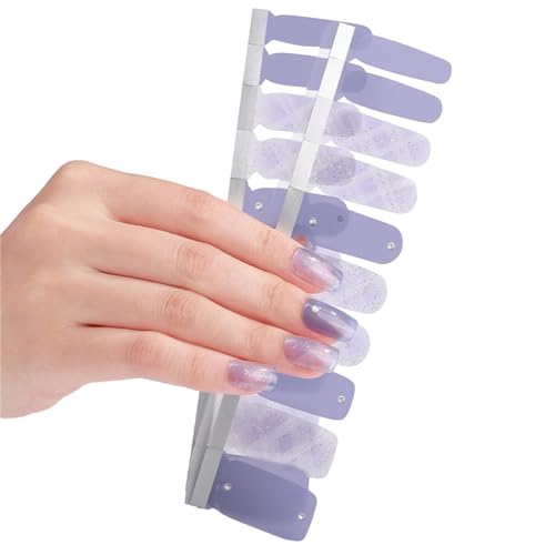 1 Blatt Full Wraps Nagelaufkleber Nagellackstreifen Aufkleber Glitzer Nagelkleber Art Aufkleber Für Frauen Mädchen von Ukbzxcmws