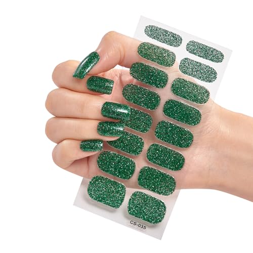 16 Tipps/Blatt Vollflächige Nagelaufkleber Selbstklebende Nagelkunstdekorationen Maniküre Für Frauen von Ukbzxcmws