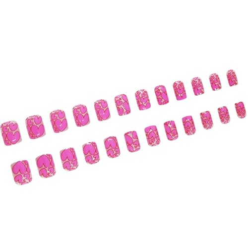 24 Stück Nägel Zum Aufdrücken Quadratisch Kleber Auf Den Nägeln Französische Kunstnägel Designs Falsche Nägel Künstliche Nägel Geschenke Für Frauen Und Mädchen von Ukbzxcmws