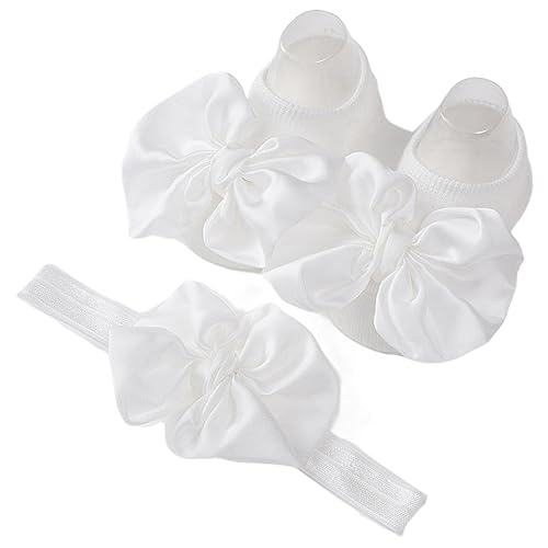 Anti Rutsch Bowknot Bodensocken Stirnband Für Babys Mädchen Und Jungen Bequeme Prewalker Flache Schuhe Innensocken Säuglings Haarband Säuglingszubehör Weiches Bequemes Stirnband von Ukbzxcmws