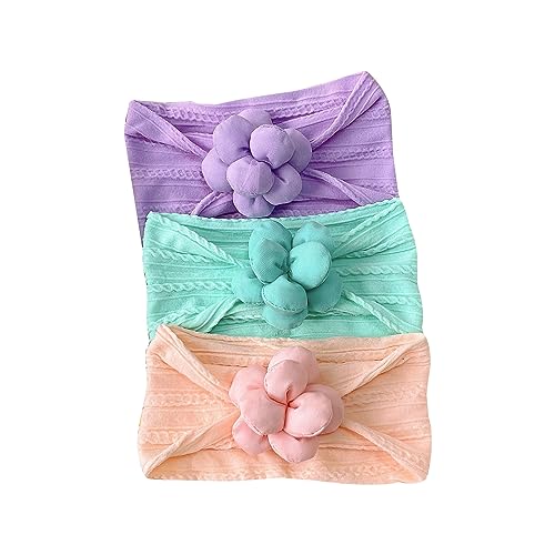 Baby Mädchen Weiches Nylon Elastisches Stirnband Weiche Für Säugling Kleinkind Haarband Mehrfarbige Blumen Für Kind Baby Kopfbedeckung 0-6 Monate von Ukbzxcmws