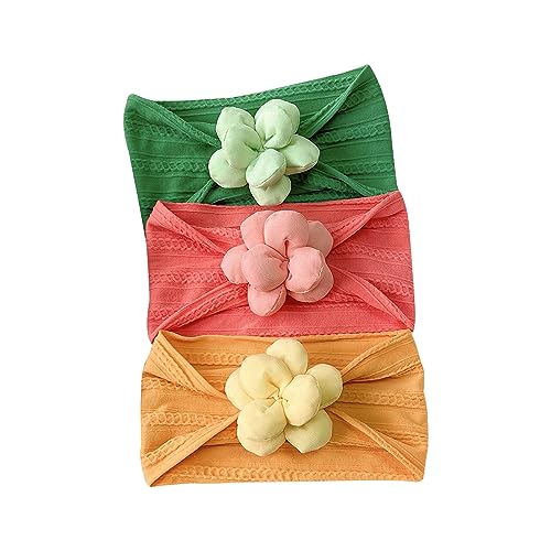 Baby Mädchen Weiches Nylon Elastisches Stirnband Weiche Für Säugling Kleinkind Haarband Mehrfarbige Blumen Für Kind Baby Kopfbedeckung 0-6 Monate von Ukbzxcmws