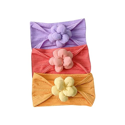 Baby Mädchen Weiches Nylon Elastisches Stirnband Weiche Für Säugling Kleinkind Haarband Mehrfarbige Blumen Für Kind Baby Kopfbedeckung 0-6 Monate von Ukbzxcmws