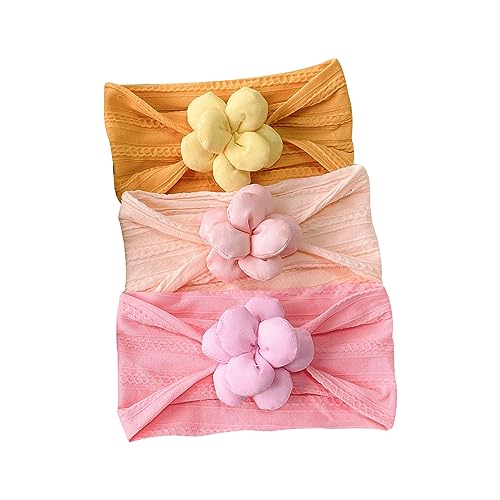 Baby Mädchen Weiches Nylon Elastisches Stirnband Weiche Für Säugling Kleinkind Haarband Mehrfarbige Blumen Für Kind Baby Kopfbedeckung 0-6 Monate von Ukbzxcmws