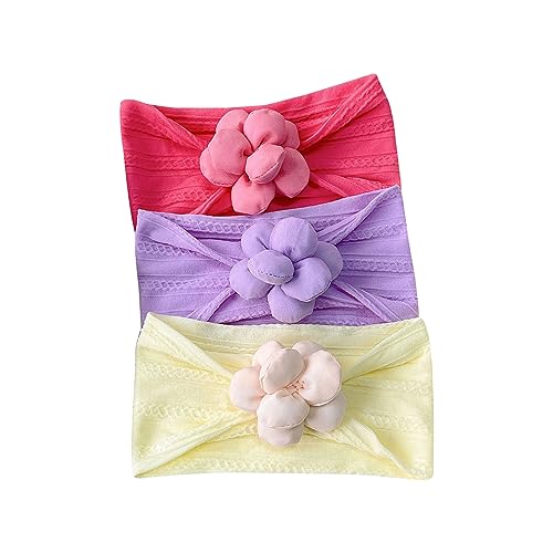 Baby Mädchen Weiches Nylon Elastisches Stirnband Weiche Für Säugling Kleinkind Haarband Mehrfarbige Blumen Für Kind Baby Kopfbedeckung 0-6 Monate von Ukbzxcmws