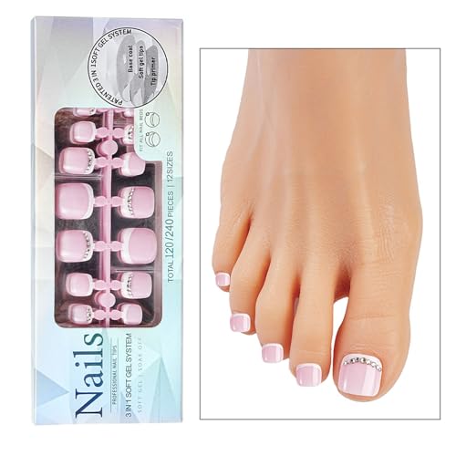 Elegante 120-teilige Zehennägel Mit Französischer Spitze Für Frauen Und Mädchen Vollständige Abdeckung Gefälschte Zehennägel Dauerhaftes Tragen Modische Zehennagelverbesserung von Ukbzxcmws