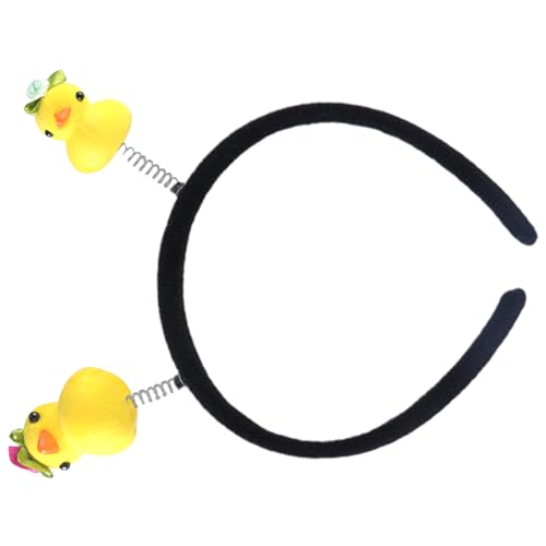 Haarband mit kleiner gelber Ente, weich und bequem, Schmuck für Partys, Cartoon-Tier-Kopfbedeckung, Damen-Zubehör, kleine gelbe Ente von Ukbzxcmws