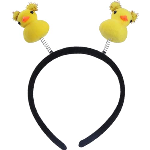 Haarband mit kleiner gelber Ente, weich und bequem, Schmuck für Partys, Cartoon-Tier-Kopfbedeckung, Damen-Zubehör, kleine gelbe Ente von Ukbzxcmws