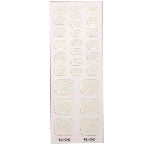 Halb Ausgehärtetes Gel Zehennagel Aufkleber Set Für Lampe Volle Abdeckung Einfarbig Maniküre Gel Nagel Patches von Ukbzxcmws