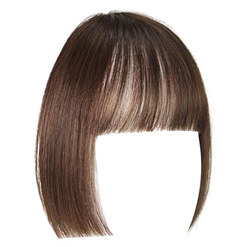 Natürlich Aussehendes Clip In Air Bang Haarteil Verstellbare Schwarze Synthetische Fransenperücken Für Frauen von Ukbzxcmws