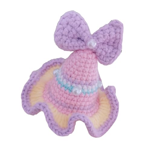 Schöne Mädchen-Haarspange mit 3D-Geburtstagshut, Cartoon-Haarspange, Stricken, Baby-Haarnadel mit Blume/Schleife, Charm-Haarspange von Ukbzxcmws