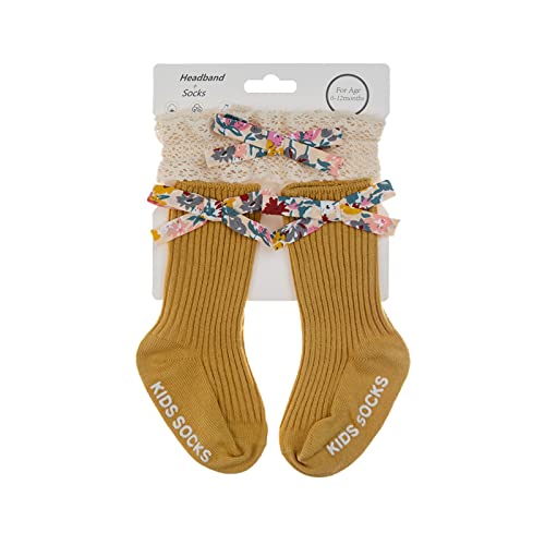 Stirnband Und Kurze Socken Für Säuglinge Blumen Kopfschmuck Baby Bodensocken Elastisch Modisches Kleinkind Zubehör Nylon Baby Stirnband Breite Nylon Baby Stirnbänder Bastel Baby Stirnband von Ukbzxcmws