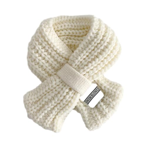 Ukbzxcmws Winter Warmer Strickschal Für Kinder Unisex Dicker Halsschal Einfarbig Kreuz Lang Schalldämpfer Für Kleinkinder Baby Gestricktes Halstuch Halswärmer Für Mädchen von Ukbzxcmws