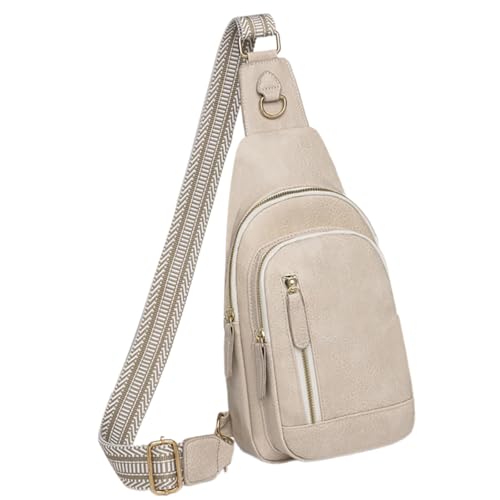 Vintage Stile Modische Brusttasche Für Damen Mehrere Taschen Weibliche Umhängetasche Weiches PU Leder Umhängetasche Pack von Ukbzxcmws