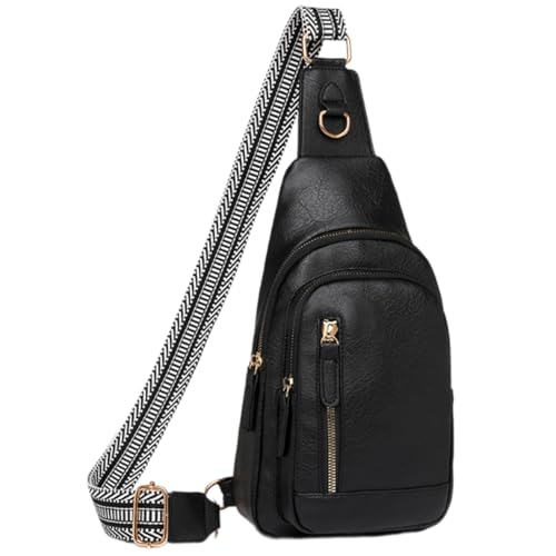 Vintage Stile Modische Brusttasche Für Damen Mehrere Taschen Weibliche Umhängetasche Weiches PU Leder Umhängetasche Pack von Ukbzxcmws