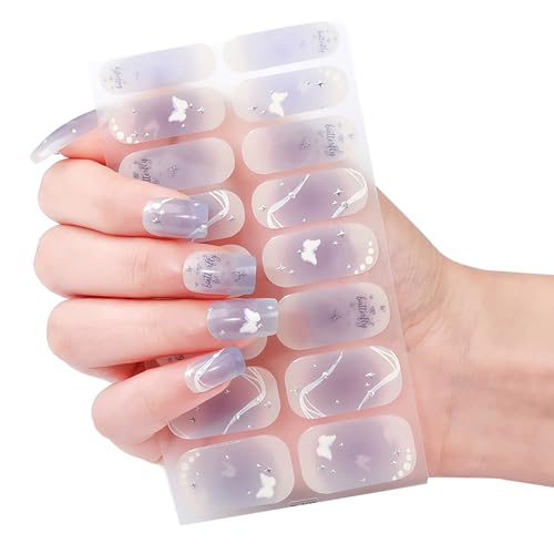 Wasserdichter Nagelaufkleber Schmetterlings Nagellack Aufkleber Selbstklebende Gele Nagelstreifen Mit Nagelfeile Nageldekorationen von Ukbzxcmws