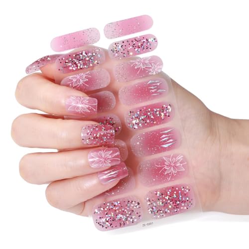 Weihnachts Nagellackstreifen Maniküre Aufkleber Vollständige Nagelfolien Gel Nagelstreifen Nagelkunstaufkleber Nagellackfolien von Ukbzxcmws