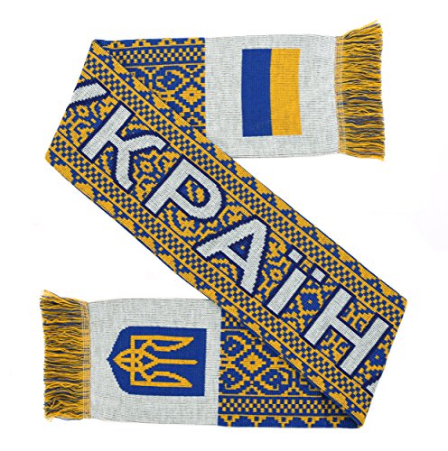 Ukraina Strick-Schal mit Motiv (Blau/Gelb) von Ukraina