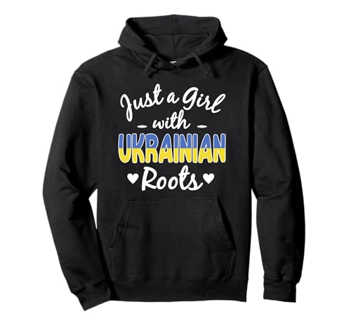 Nur EIN Mädchen mit ukrainischen Wurzeln Ukraine Pride Woman Pullover Hoodie von Ukraine Flag Designs Proud Ukrainian Roots