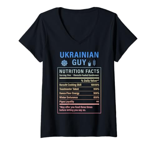Damen Lustiger ukrainischer Kerl Stolze Männer mit ukrainischen Wurzeln T-Shirt mit V-Ausschnitt Damen Lustiger ukrainischer Kerl Stolze Männer mit ukrainischen Wurzeln T-Shirt mit V-Ausschnitt von Ukrainian Culture Gifts for Ukrainian Men