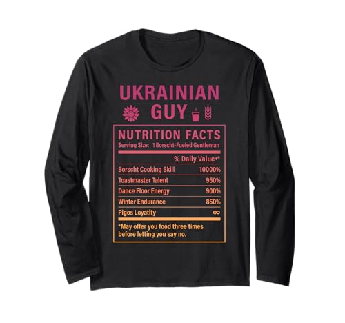 Lustiger ukrainischer Kerl Stolze Männer mit ukrainischen Wurzeln Langarmshirt von Ukrainian Culture Gifts for Ukrainian Men