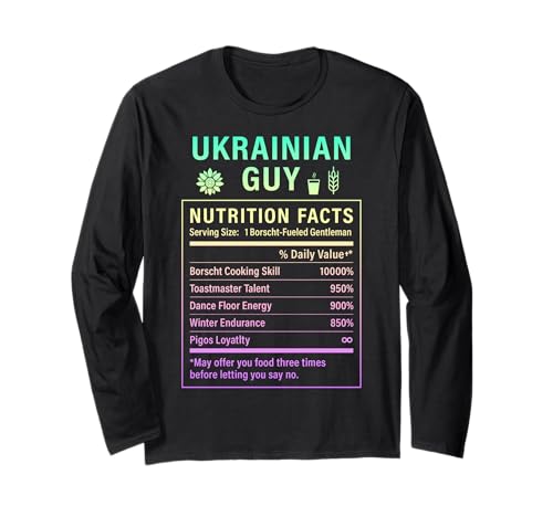 Lustiger ukrainischer Kerl Stolze Männer mit ukrainischen Wurzeln Langarmshirt von Ukrainian Culture Gifts for Ukrainian Men