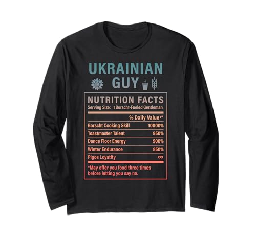 Lustiger ukrainischer Kerl Stolze Männer mit ukrainischen Wurzeln Langarmshirt von Ukrainian Culture Gifts for Ukrainian Men