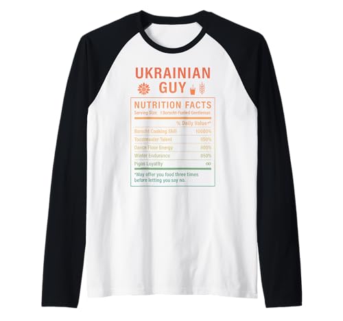 Lustiger ukrainischer Kerl Stolze Männer mit ukrainischen Wurzeln Raglan von Ukrainian Culture Gifts for Ukrainian Men