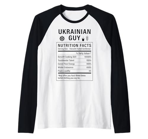 Lustiger ukrainischer Kerl Stolze Männer mit ukrainischen Wurzeln Raglan von Ukrainian Culture Gifts for Ukrainian Men