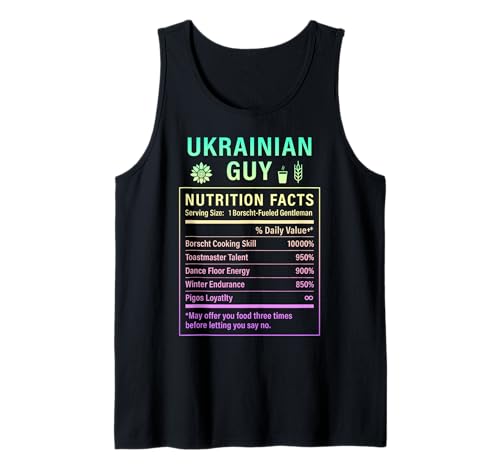 Lustiger ukrainischer Kerl Stolze Männer mit ukrainischen Wurzeln Tank Top von Ukrainian Culture Gifts for Ukrainian Men