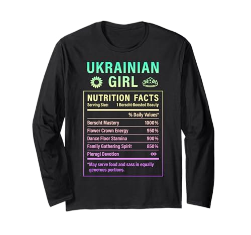 Lustiges ukrainisches Mädchen Stolze Frauen mit Wurzeln Ukrainisch Langarmshirt von Ukrainian Culture Gifts for Women