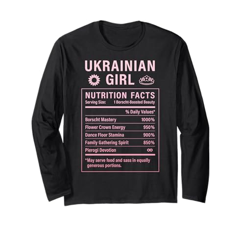 Lustiges ukrainisches Mädchen Stolze Frauen mit Wurzeln Ukrainisch Langarmshirt von Ukrainian Culture Gifts for Women