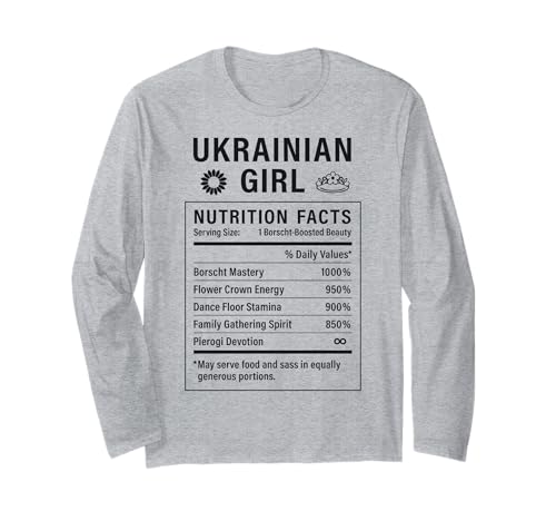 Lustiges ukrainisches Mädchen Stolze Frauen mit Wurzeln Ukrainisch Langarmshirt von Ukrainian Culture Gifts for Women