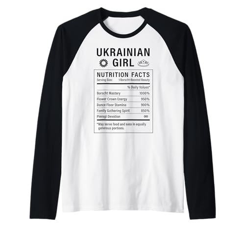Lustiges ukrainisches Mädchen Stolze Frauen mit Wurzeln Ukrainisch Raglan von Ukrainian Culture Gifts for Women