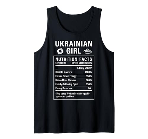 Lustiges ukrainisches Mädchen Stolze Frauen mit Wurzeln Ukrainisch Tank Top von Ukrainian Culture Gifts for Women