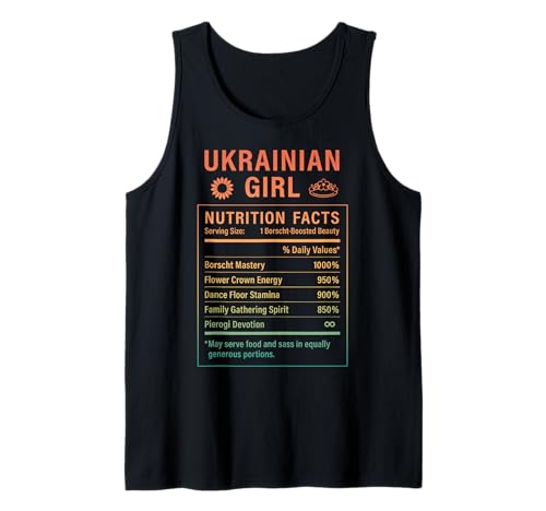 Lustiges ukrainisches Mädchen Stolze Frauen mit Wurzeln Ukrainisch Tank Top von Ukrainian Culture Gifts for Women