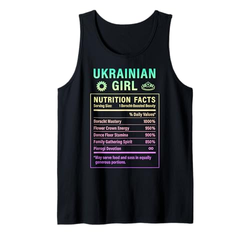 Lustiges ukrainisches Mädchen Stolze Frauen mit Wurzeln Ukrainisch Tank Top von Ukrainian Culture Gifts for Women