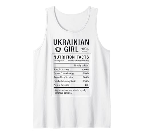 Lustiges ukrainisches Mädchen Stolze Frauen mit Wurzeln Ukrainisch Tank Top von Ukrainian Culture Gifts for Women