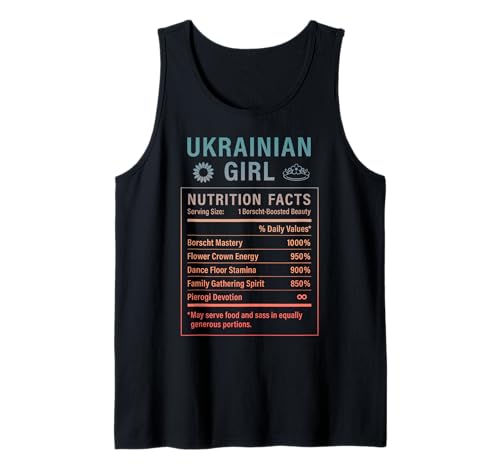 Lustiges ukrainisches Mädchen Stolze Frauen mit Wurzeln Ukrainisch Tank Top von Ukrainian Culture Gifts for Women