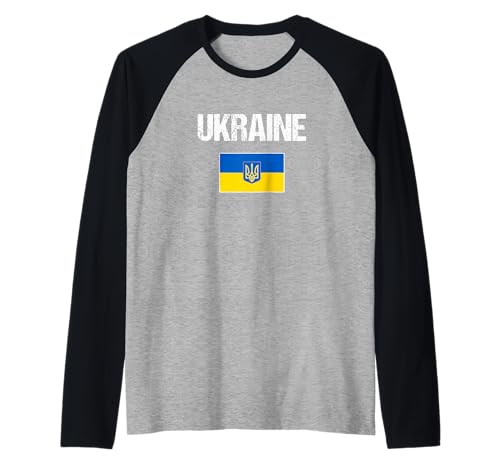 Herren Ukraine Ukrainische Flagge Raglan Herren Ukraine Ukrainische Flagge Raglan von Ukrainian Flag Ukraine T Shirt