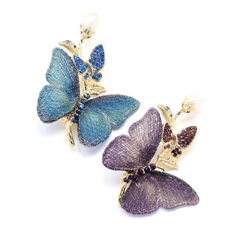 2pcs Vintage Tier Insekten Brosche Pin Set Elegante Strass simulierte Perlen Corsages Schal Clips Schmuck Zubehör 2pcs Vintage Tier Insekten Brosche Pin Set Elegante Strass simulierte Perlen Corsages Schal Clips Schmuck Zubehör von Ulalaza