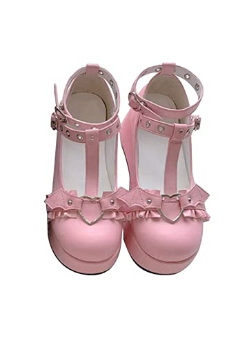 Damen Platform Mary Jane Schuhe Sweet Toe Knöchel Gothic Plattform Kleid Pumps Schuhe Chunky Plattform Schuhe Lackleder Kleid Schuhe von Ulalaza