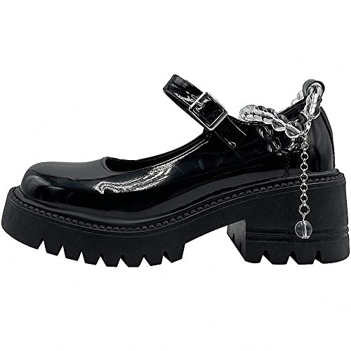 Damen Plattform Mary Janes Schuhe Sweet Toe Knöchel Lolita Gothic Plateau Kleid Pumps Schuhe Chunky Plateauschuhe Lackleder Kleid Schuhe Damen Plattform Mary Janes Schuhe Sweet Toe Knöchel Lolita Gothic Plateau Kleid Pumps Schuhe Chunky Plateauschuhe Lackleder Kleid Schuhe von Ulalaza