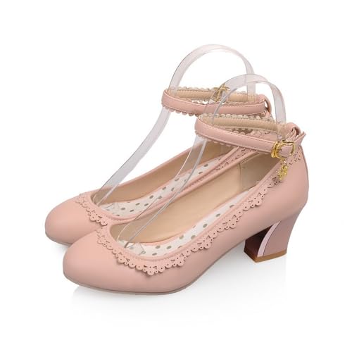 Frauen Dicke Sohle High Heel Farbe Frühling Sommer Schuhe Süße Dame Alltagsschuhe Arbeit Alltag Komfort Schuhe Prinzessin Schuhe von Ulalaza