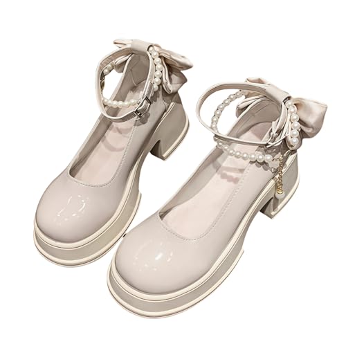 Frauen Lolita Schuhe Absatz Mary Jane Spitze Pumps mit Schleife Kawaii Nette Cosplay Keil Stiefel Cross Strap Block Heel Süße Art Frauen Lolita Schuhe Absatz Mary Jane Spitze Pumps mit Schleife Kawaii Nette Cosplay Keil Stiefel Cross Strap Block Heel Süße Art von Ulalaza